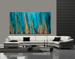 Teal Ocean Paintings Abstract art Ocean Beach Decor Turquoise Large Painting Wall Art- Ocean Beauty  88 - LargeModernArt