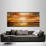 Large Ocean Art Oil Painting on Canvas Modern Wall Art Seascape - Ocean Journey 7 - LargeModernArt