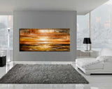 Large Ocean Art Oil Painting on Canvas Modern Wall Art Seascape - Ocean Journey 7 - LargeModernArt