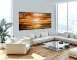 Large Ocean Art Oil Painting on Canvas Modern Wall Art Seascape - Ocean Journey 7 - LargeModernArt