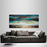 Large Ocean Art Oil Painting on Canvas Modern Wall Art Seascape - Ocean Miracle - LargeModernArt