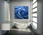 Large Oil Painting For Luxury homes - Ocean Swirl - LargeModernArt