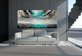 Large Ocean Art Teal Turquoise Paintings - Modern Wall Art - Ocean Paradise 40 - LargeModernArt