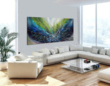 Abstract painting 72, Wall Art Home Decor - Ocean Sparkle 2 - LargeModernArt