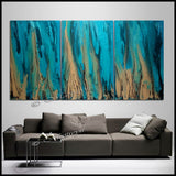 Teal Ocean Art For Luxury Homes | Ocean Beauty 88 - LargeModernArt