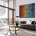 Jackson Pollock Style | Abstract artwork large oil painting on canvas oversize luxury Homes - Vintage Beauty 15 - LargeModernArt