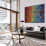 Jackson Pollock Style | Abstract artwork large oil painting on canvas oversize luxury Homes - Vintage Beauty 15 - LargeModernArt