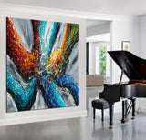 Large Modern Art Oil Painting on Canvas Modern Wall Art - Power of Elegance 4 - LargeModernArt