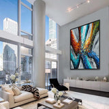 Large Modern Art Oil Painting on Canvas Modern Wall Art - Power of Elegance 4 - LargeModernArt