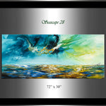 Large Ocean Art Oil Painting on Canvas - Modern Wall Art - Seascape 28 - LargeModernArt