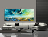 Large Ocean Art Oil Painting on Canvas - Modern Wall Art - Seascape 28 - LargeModernArt