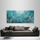 Abstract Teal Painting | Jackson Pollock Style | Large Modern Art - Seascape 43 - LargeModernArt