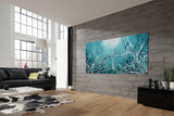 Abstract Teal Painting | Jackson Pollock Style | Large Modern Art - Seascape 43 - LargeModernArt