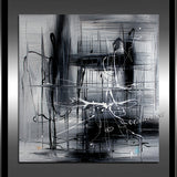 Original Abstract Art For Sale - Shades of Black - LargeModernArt