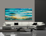 Large Ocean Art Oil Painting on Canvas Modern Wall Art Seascape - Ocean Journey 18 - LargeModernArt