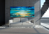 Large Ocean Art Oil Painting on Canvas Modern Wall Art Seascape - Ocean Journey 8 - LargeModernArt