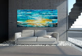 Large Ocean Art Oil Painting on Canvas Modern Wall Art Seascape - Ocean Journey 16 - LargeModernArt