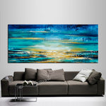 Large Ocean Art Oil Painting on Canvas Modern Wall Art Seascape - Ocean Journey 8 - LargeModernArt