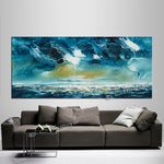 Large Ocean Art Oil Painting on Canvas Modern Wall Art Seascape Painting - Seascape 3 - LargeModernArt