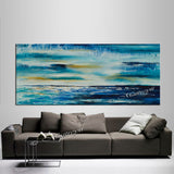 Large Ocean Art Oil Painting on Canvas Modern Wall Art Seascape - Ocean Journey 11 - LargeModernArt