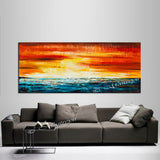 Large Ocean Art Oil Painting on Canvas Modern Wall Art Seascape - Ocean Journey 10 - LargeModernArt