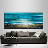 Large Ocean Art Oil Painting on Canvas Modern Wall Art Seascape - Ocean Journey 9 - LargeModernArt