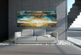 Large Ocean Art Oil Painting on Canvas Modern Wall Art Seascape - Ocean Journey 23 - LargeModernArt