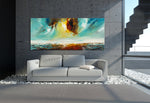 Large Ocean Art Oil Painting on Canvas Modern Wall Art - Seascape Painting 6 - LargeModernArt