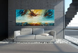 Large Ocean Art Oil Painting on Canvas Modern Wall Art - Seascape Painting 7 - LargeModernArt