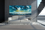 Large Ocean Art Oil Painting on Canvas Modern Wall Art Seascape Painting - Seascape 3 - LargeModernArt