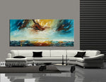 Large Ocean Art Oil Painting on Canvas Modern Wall Art - Seascape Painting 7 - LargeModernArt