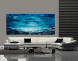 Large Ocean Art Oil Painting on Canvas Modern Wall Art Seascape - Ocean Journey 22 - LargeModernArt