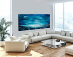 Large Ocean Art Oil Painting on Canvas Modern Wall Art Seascape - Ocean Journey 22 - LargeModernArt