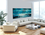 Large Ocean Art Oil Painting on Canvas Modern Wall Art Seascape - Ocean Journey 20 - LargeModernArt