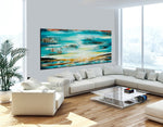 Large Ocean Art Oil Painting on Canvas Modern Wall Art Seascape - Ocean Journey 15 - LargeModernArt