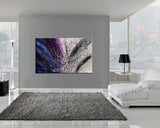 Purple Jackson Pollock art Vintage Style artwork large Oil Painting on Canvas - Luxury Modern Wall Art | Sparkling Beauty 3 - LargeModernArt