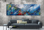 Abstract Paintings | Original Modern Art for large wall Sparkling Ocean | LargeModernArt