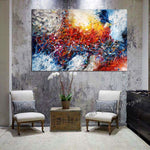 Paintings for Sale Abstract Paintings Jackson Pollock Multicolor Drip Style Art on Canvas, large Wall Art - Struck by Lightning