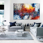 Paintings for Sale Abstract Paintings Jackson Pollock Multicolor Drip Style Art on Canvas, large Wall Art - Struck by Lightning