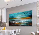 Seascape Ocean Art Oil Painting on Canvas Modern Wall Art - Ocean Journey 16