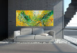 Abstract Artwork Jackson Pollock Orange yellow Fall Painting extra large Modern abstract art Modern Wall art canvas - Vintage Beauty 104