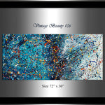 Abstract Angel Paintings | Jackson Pollock Style | Large ModernA rt - Vintage Beauty 106 - LargeModernArt