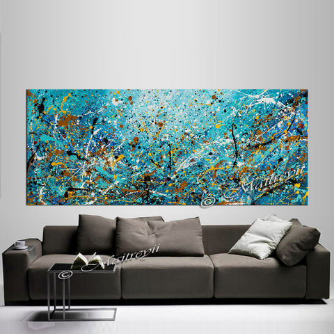 original-paintings-for-sale-jackson-pollock-style-abstract-art-largemodernart - Vintage Beauty 109 - LargeModernArt