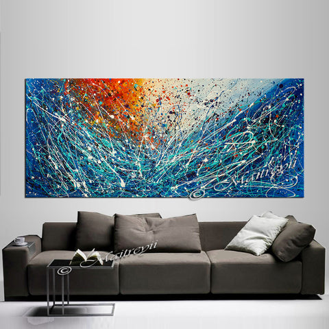 Abstract Angel Paintings | Jackson Pollock Style | Large Modern Art - Vintage Beauty 113 - LargeModernArt