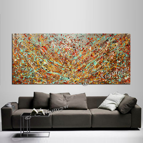 Abstract Angel Paintings | Jackson Pollock Style | Large Modern Art - Vintage Beauty 116 - LargeModernArt
