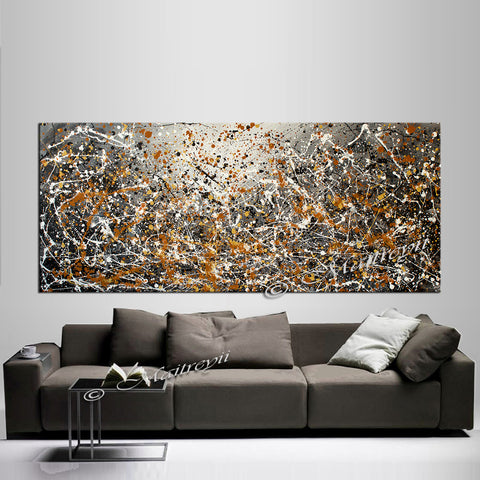 Cool Abstract Art - Jackson Pollock Style Abstract Paintings - Vintage Beauty 117 - LargeModernArt