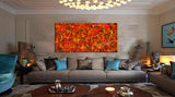 Jackson Pollock Red Painting extra large abstract art Modern Wall oversize canvas - Vintage Beauty 137 - LargeModernArt