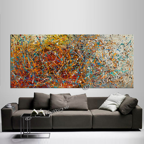 Online Art Jackson Pollock Style - Vintage Beauty 91 - LargeModernArt