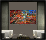 Jackson Pollock Style Oil Painting For Luxury homes - Vintage Treasure - LargeModernArt