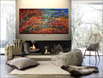 Jackson Pollock Style Oil Painting For Luxury homes - Vintage Treasure - LargeModernArt